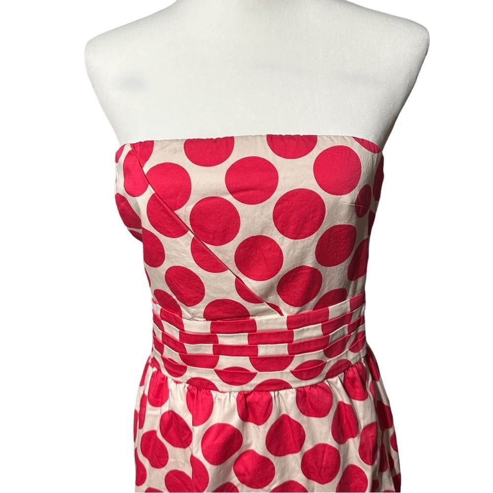 The Limited Pink Polka Strapless Dot Dress Sz8 - Picture 3 of 13